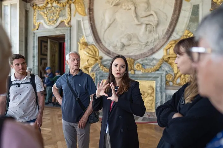 Hall of Mirrors inside the Palace of Versailles on a day tour from Paris to Versailles, France