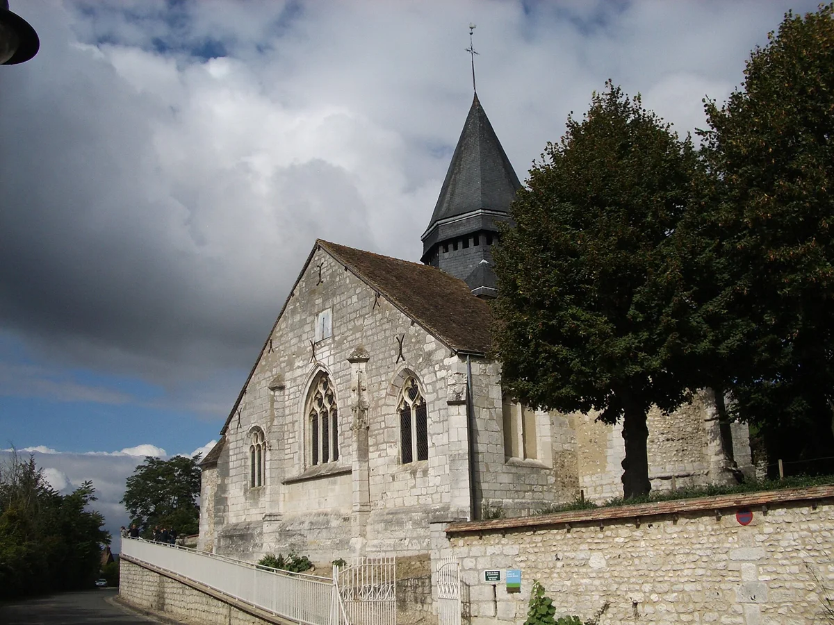 Church of Sainte-Radegonde in Giverny seen on a day trip from Paris